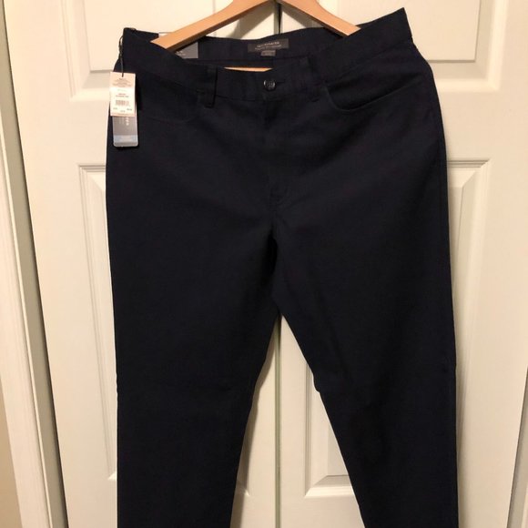 Denver Hayes Never Iron Mens 32x32 Flat Front Dress Pants - New with Tags - Picture 1 of 10